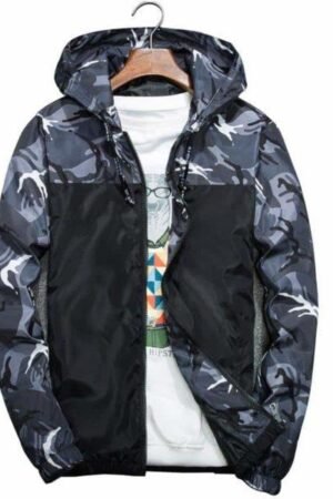 Men wear casual camouflage jacket Slim handsome