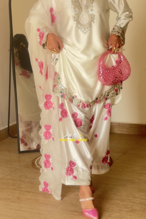 New Launching Designer Party Wear Look Top With Farshi Salwar Suit