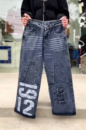 Boy's Denim Comfortable Stylish Regular Fit Black White Jeans