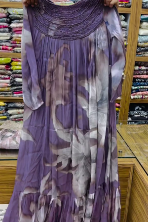 PARTY WEAR IMPORTED FABRIC HAND WORKED GOWN