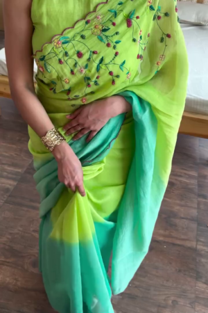 Meadow bloom chanderi saree