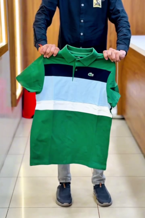 Colourblocked Polo Collar T-shirt