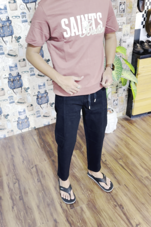 Oversized Premium Cotton T-Shirt with Saints Text on Back and Design on Sleeves