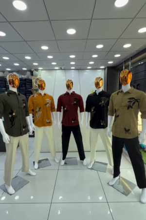 Men Slim Fit Floral Printed Casual Shirt