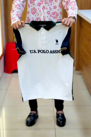 Polo Collar Embroidered Pure Cotton Slim Fit T-shirt