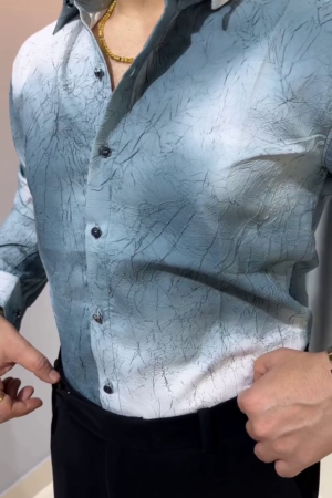 Men Beran Regular Fit Classic Ethnic Printed Party Shirt