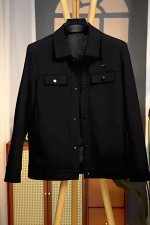 Winter Coats for Men Long Sleeve Men 1pc Button Front Pocket Overcoat Warm Jacket Outerwear