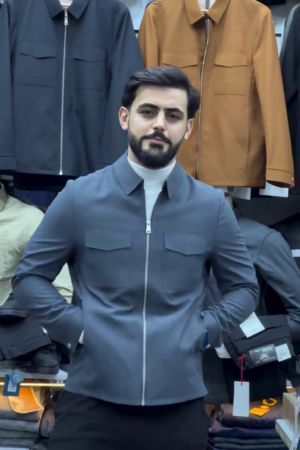Spread Collar Long Sleeves Tailored Jacket