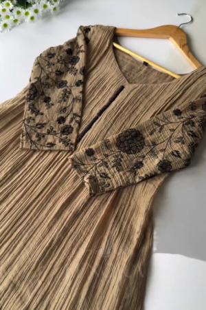 Pleated A-Line Kurta with Palazzos